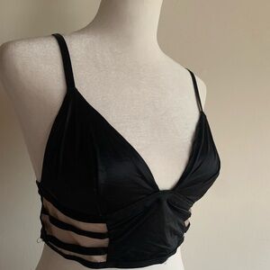 Black Satin Bralette